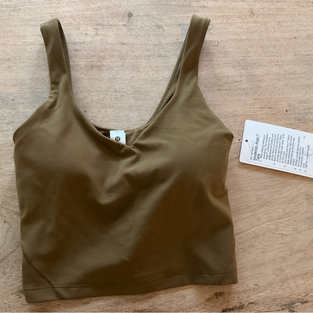 lululemon athletica Olive Crop Tank Top